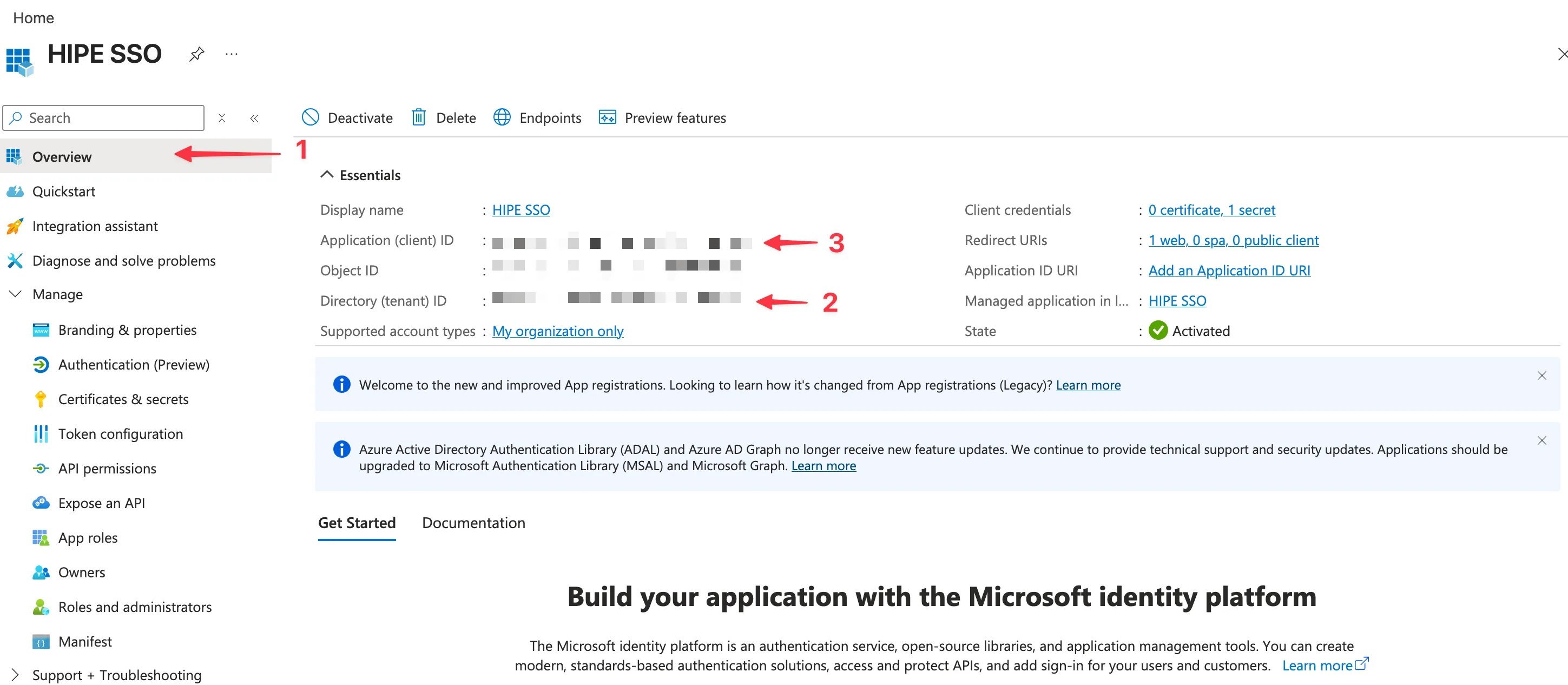 Azure AD overview tenant ID